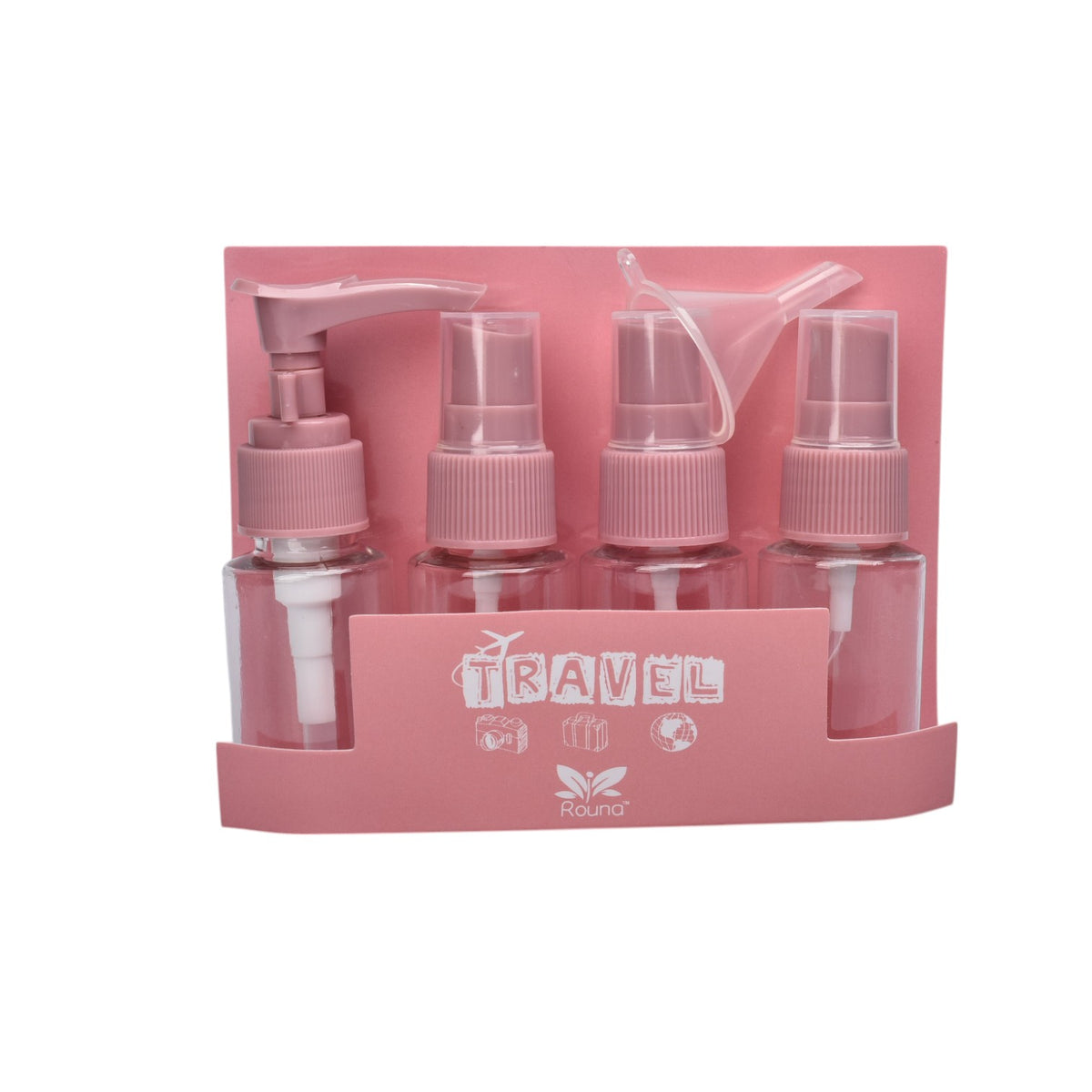 kit 4 envases recargables viajero plastico 30ml