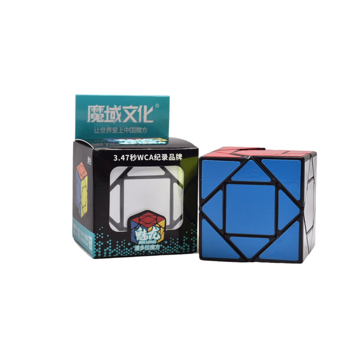 cubo rubik geometrico   dim: 5,6cm fondo negro