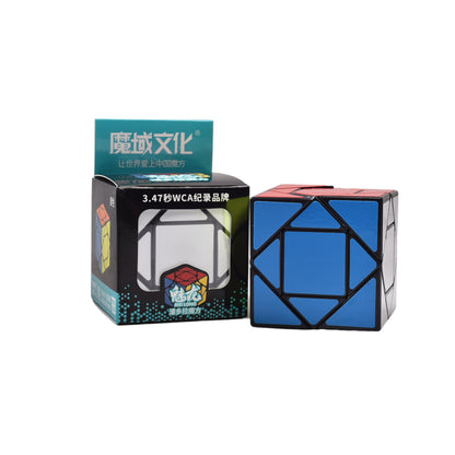 CUBO RUBIK GEOMETRICO   DIM: 5,6CM FONDO NEGRO