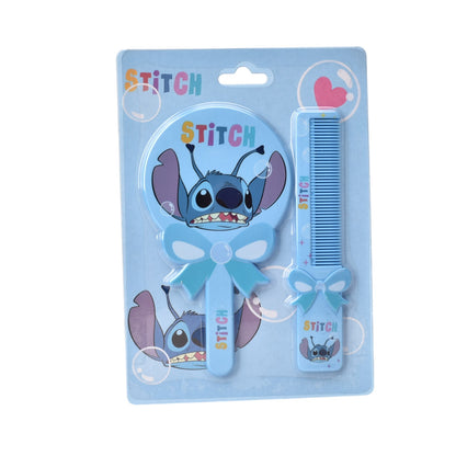 PEINILLA CON ESPEJO PLASTICO PERSONAJE STICH DIM:13X18