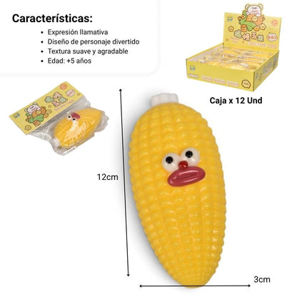 SQUISHY ANTI ESTRES FORMA MAZORCA  DIM:11X5CM