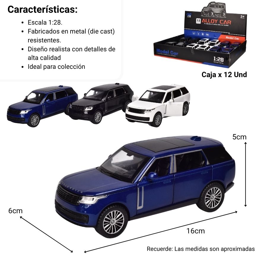 camioneta coleccionable metalica dim: 16.5 x 7.1 x 6.5 cm