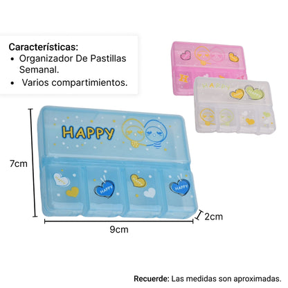 ORGANIZADOR DE PASTILLAS DIM:9*7CM