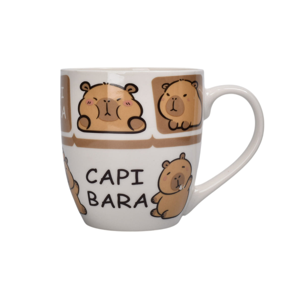 mug pocillo ceramica diseño de capybara 450ml dim:9x9x10