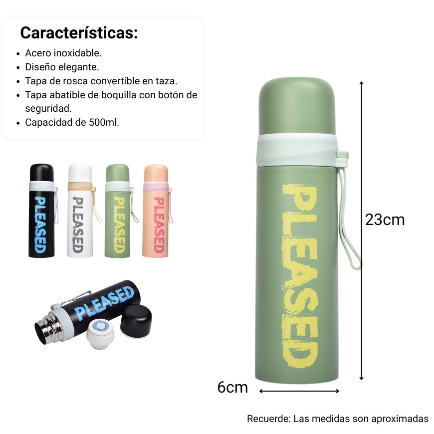 termo acero inoxidable 500ml dim:6x6x23