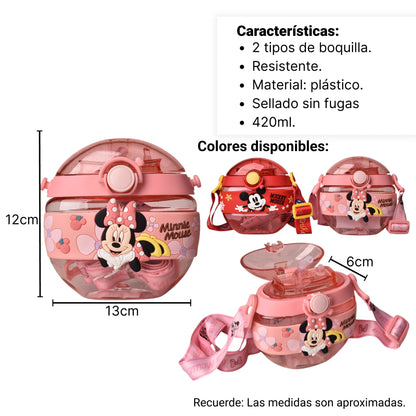 BOTELLA DE AGUA 420ML PERSONAJE PLASTICO