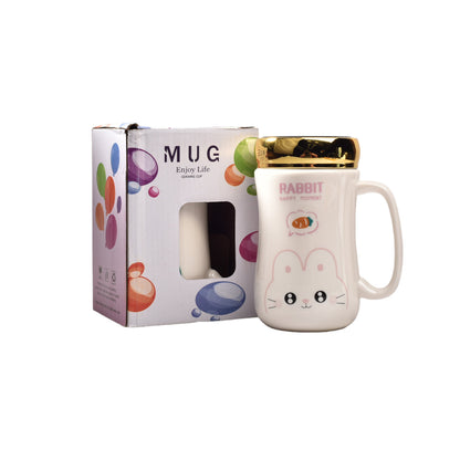 MUG POCILLO CON TAPA CERAMICA
