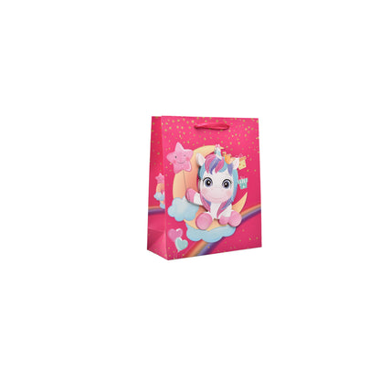 BOLSA REGALO EN PAPEL UNICORNIO TAMAÑO PEQUEÑO