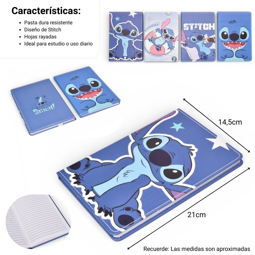 agenda diario cuaderno personaje sintetico dim:14x21