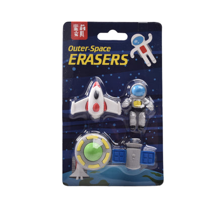 SET X 4 BORRADORES CON FORMA DE ASTRONAUTA