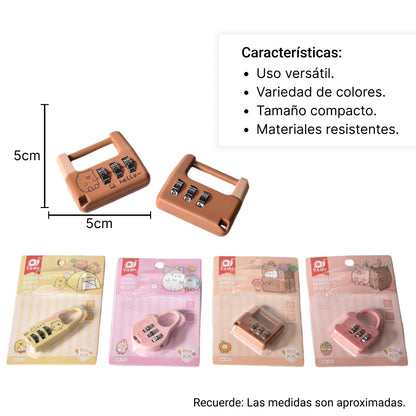 CANDADO CON CLAVE VARIOS DISEÑOS