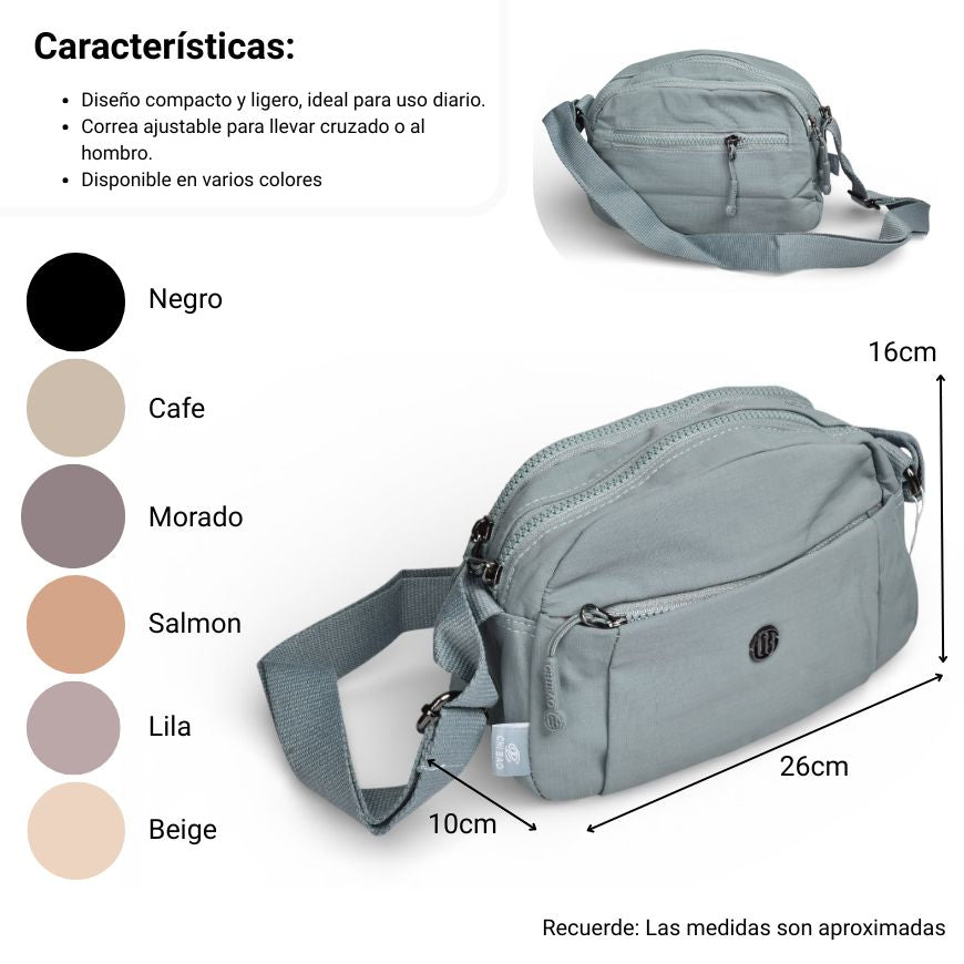 bolso ligero mujer poliester dim:26x16x10