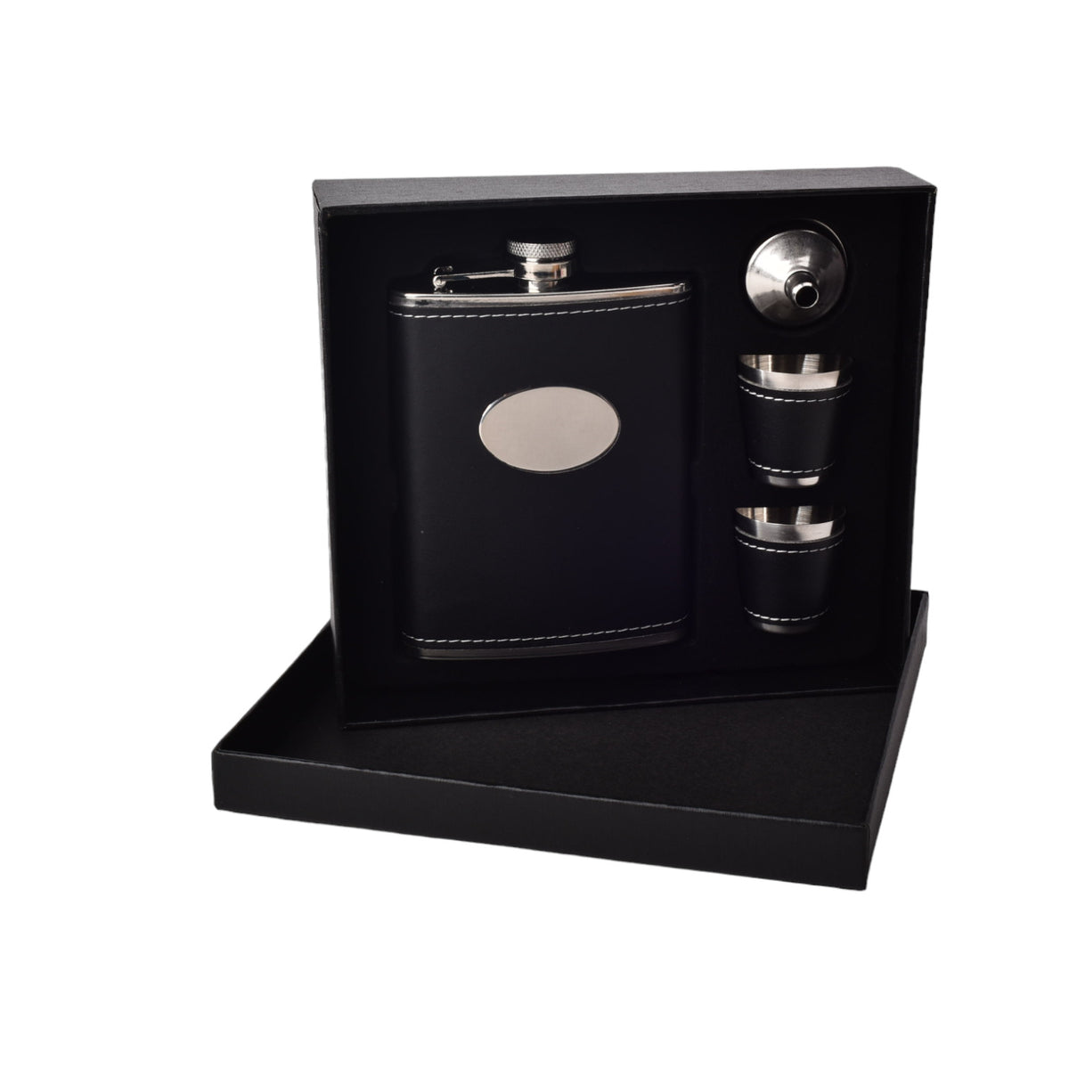 whiskera licorera negro acero inoxidable con accesorios
