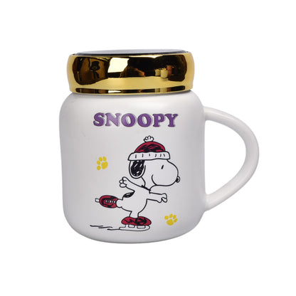 MUG POCILLO CERAMICA PERSONAJE CON TAPA ESPEJO 420ML