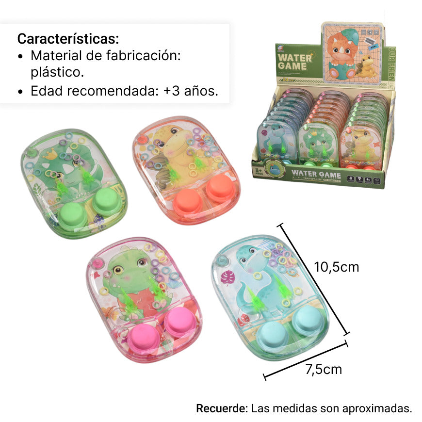 atari de agua dinosaurio juguete en plastico