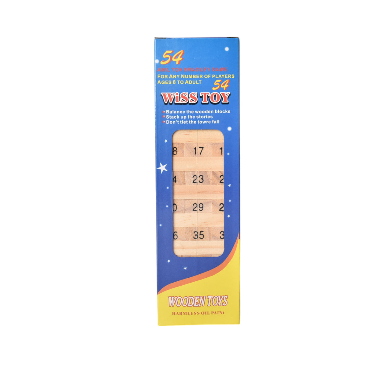juguete de mesa jenga madera dim:6x6x22cm