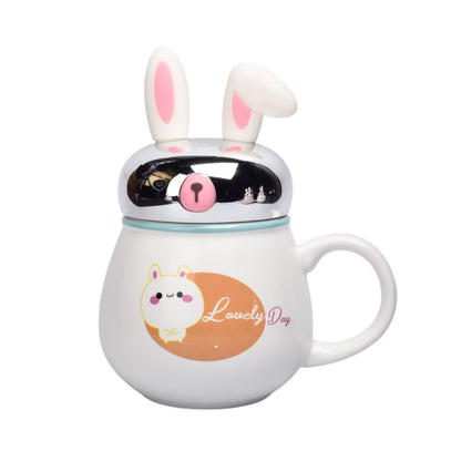 MUG POCILLO CERAMICA DISEÑO CONEJO 400ML DIM:16X10