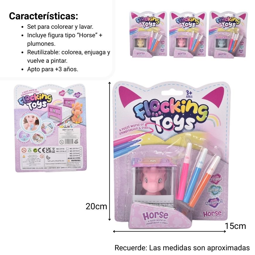 juguete dinosaurio para pintar con accesorios dim:15x6x20
