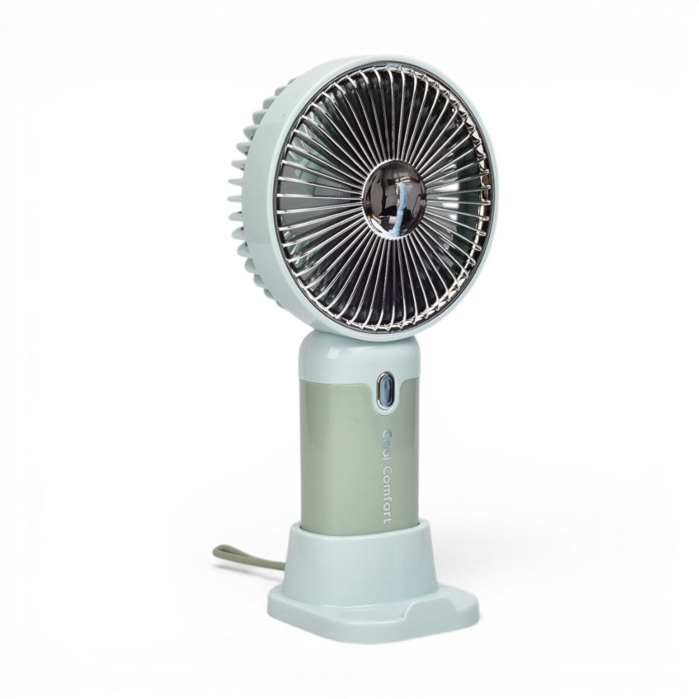 ventilador recargable plastico con cable usb dim:17x9x4