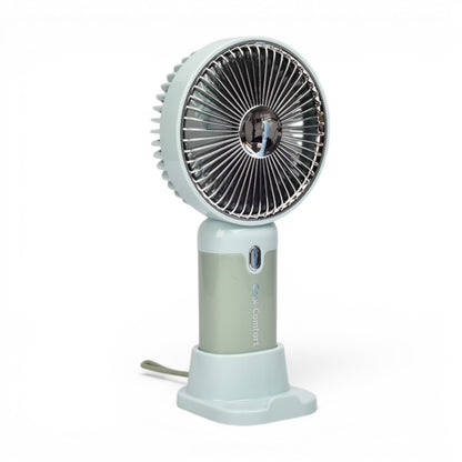 VENTILADOR RECARGABLE PLASTICO CON CABLE USB DIM:17X9X4