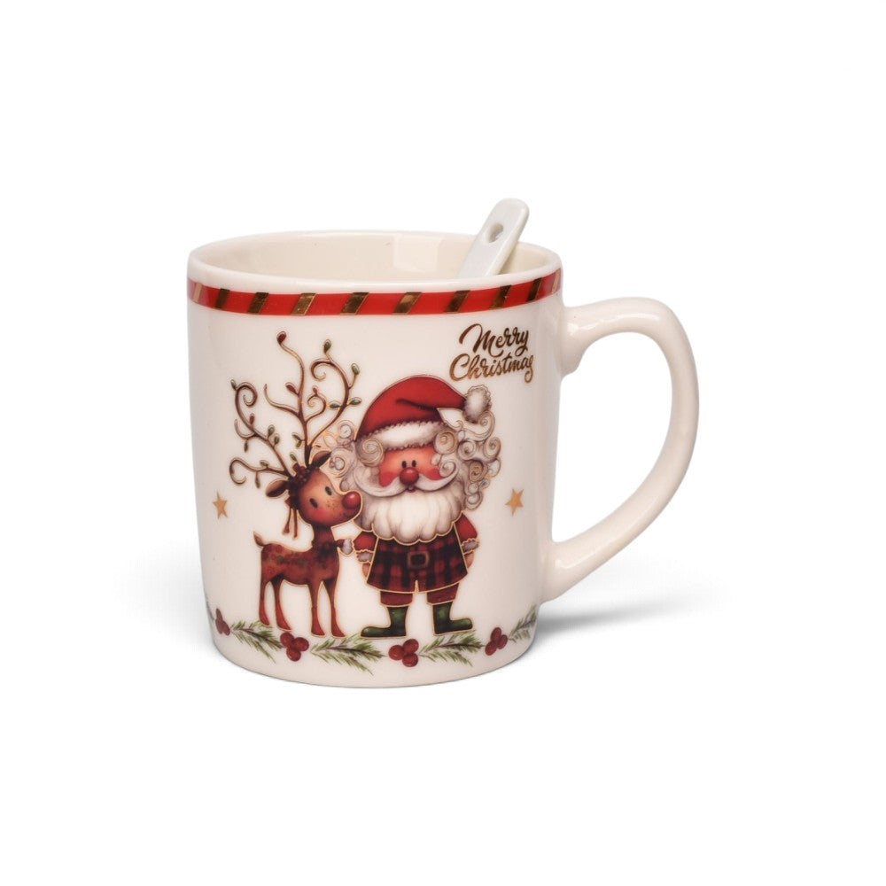 pocillo set con cuchara navidad 210ml