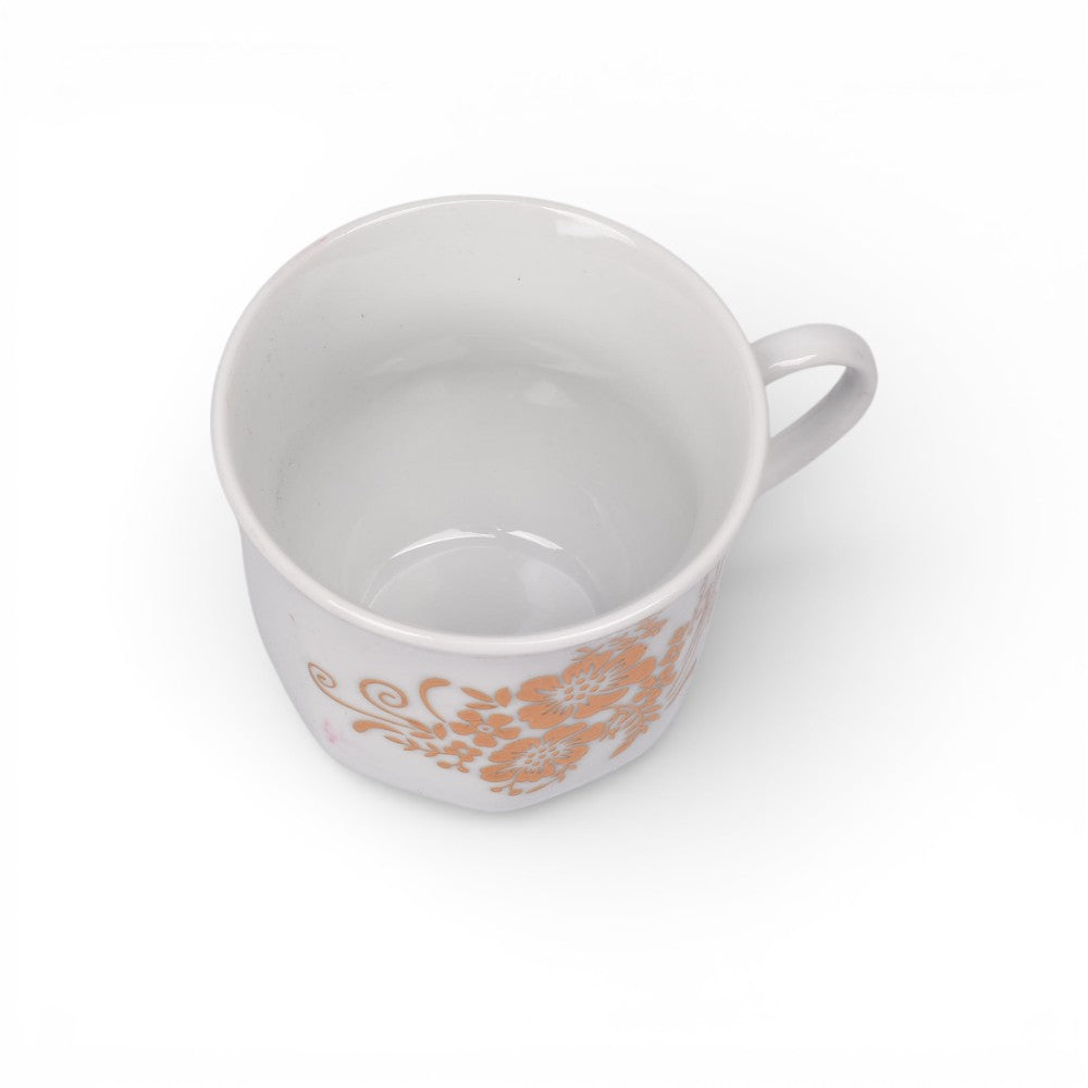 pocillo set 6pcs cermica fondo blanco diseños  120ml dim:7x7x6