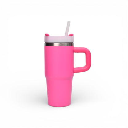 TERMO ACERO INOXIDABLE CON TAPA Y PITILLO 420ML DIM:7X7X18