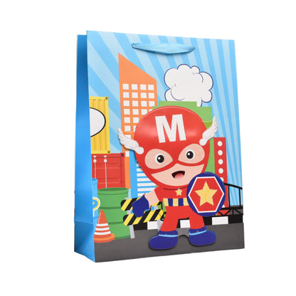 BOLSA REGALO EN PAPEL SUPERHEROE TAMAÑO GRANDE