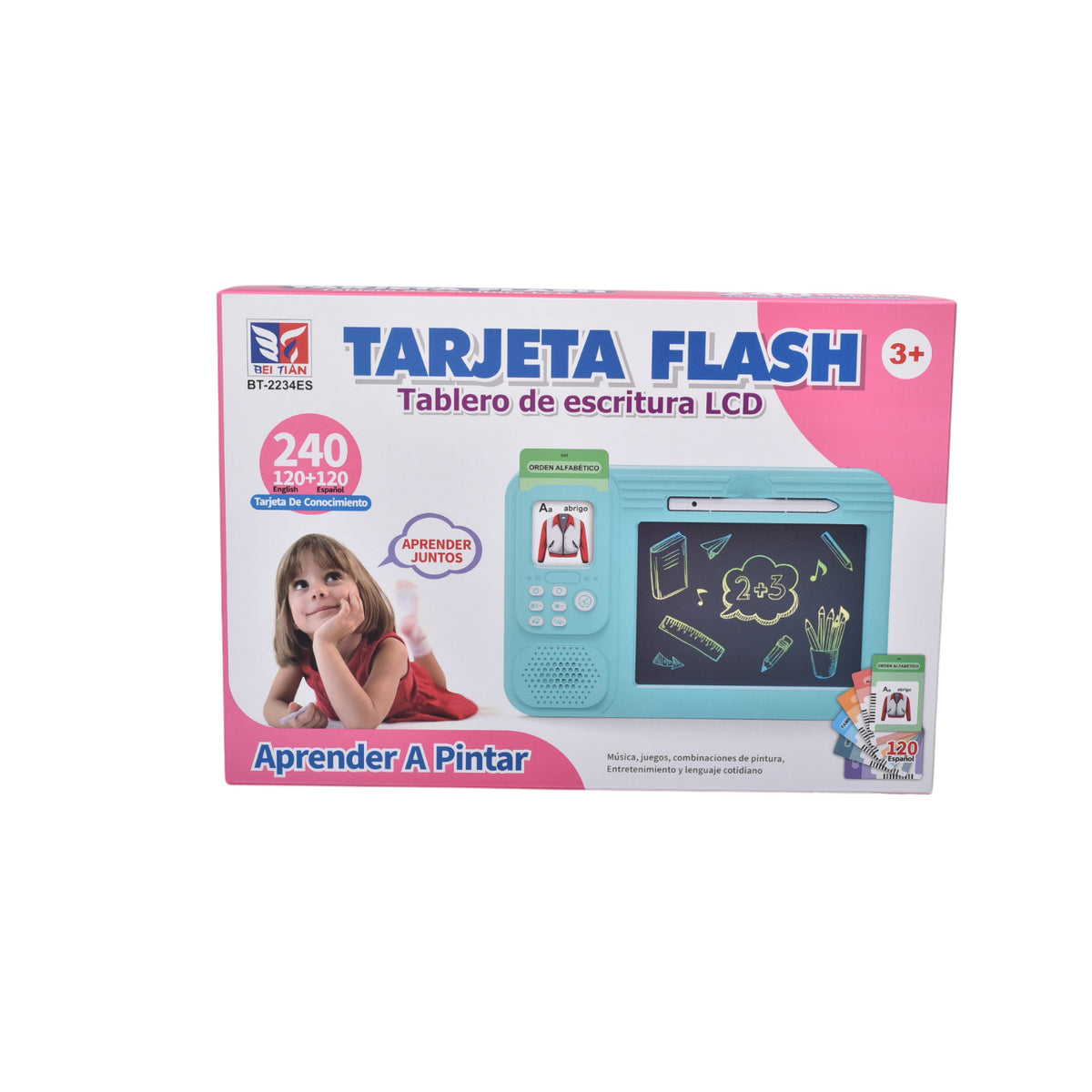tablero interactivo lcd con sonido tarjetas didacticas en ingles y español