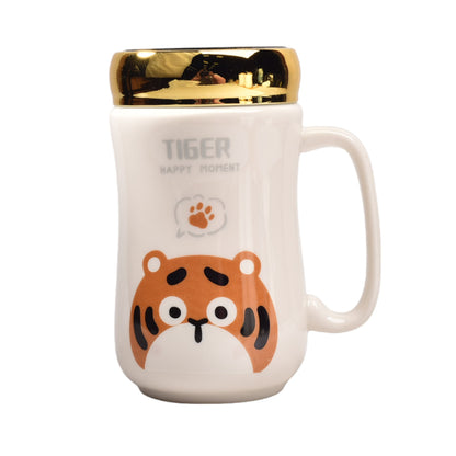 MUG POCILLO CON TAPA CERAMICA