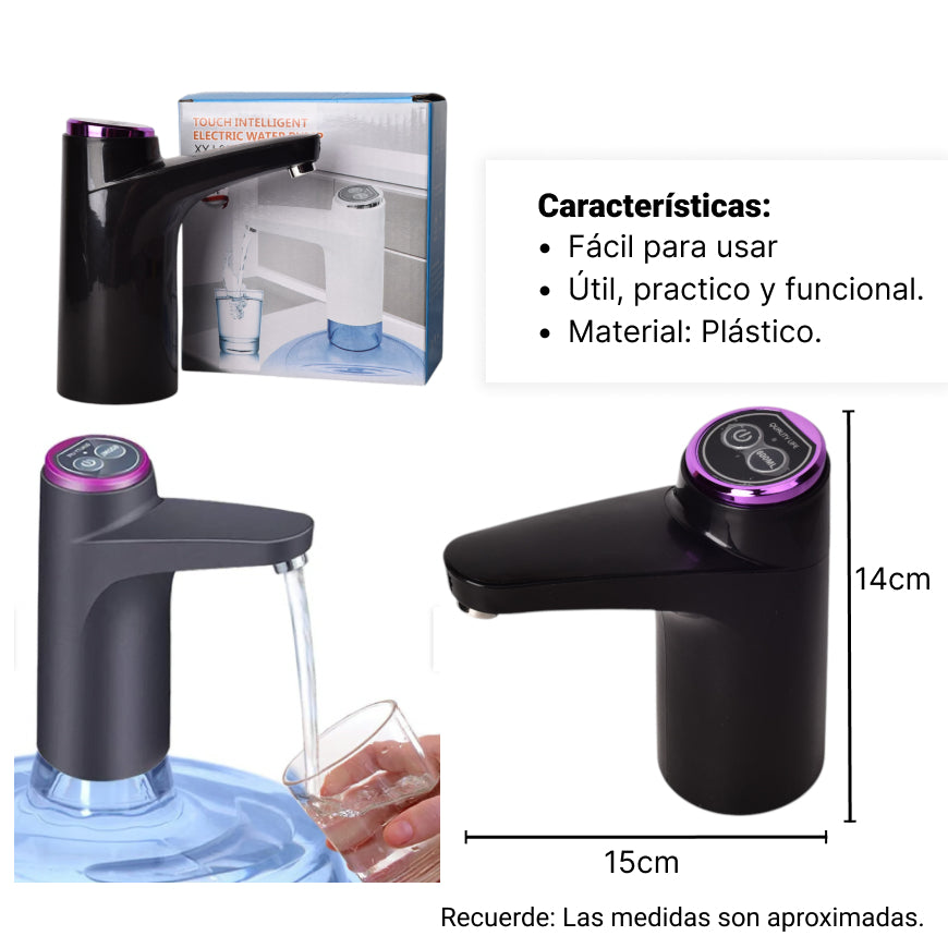 dispensador plastico   para agua botellon manual dim:14*15*6