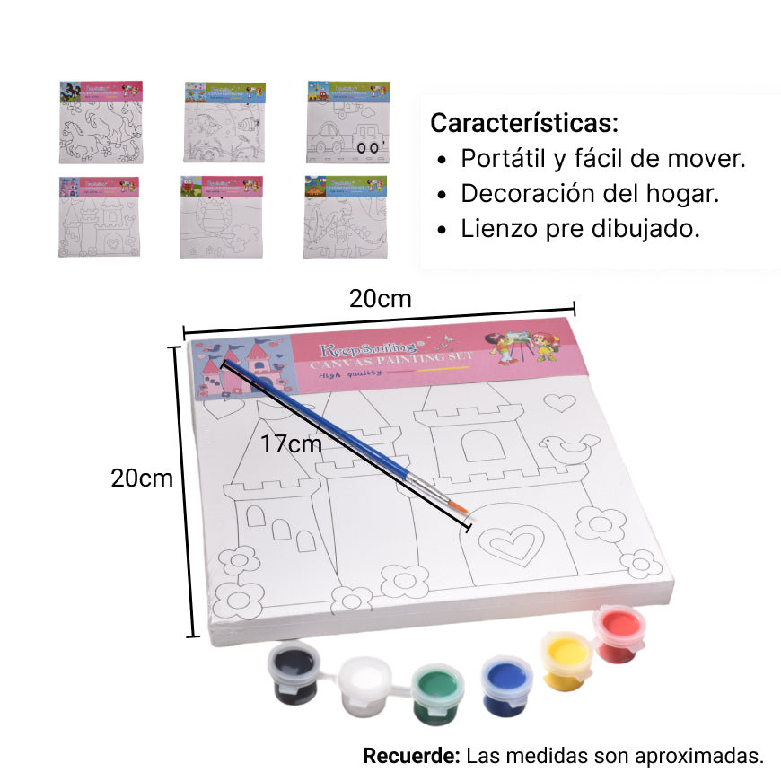 set para niños y niñas de pintura temperas