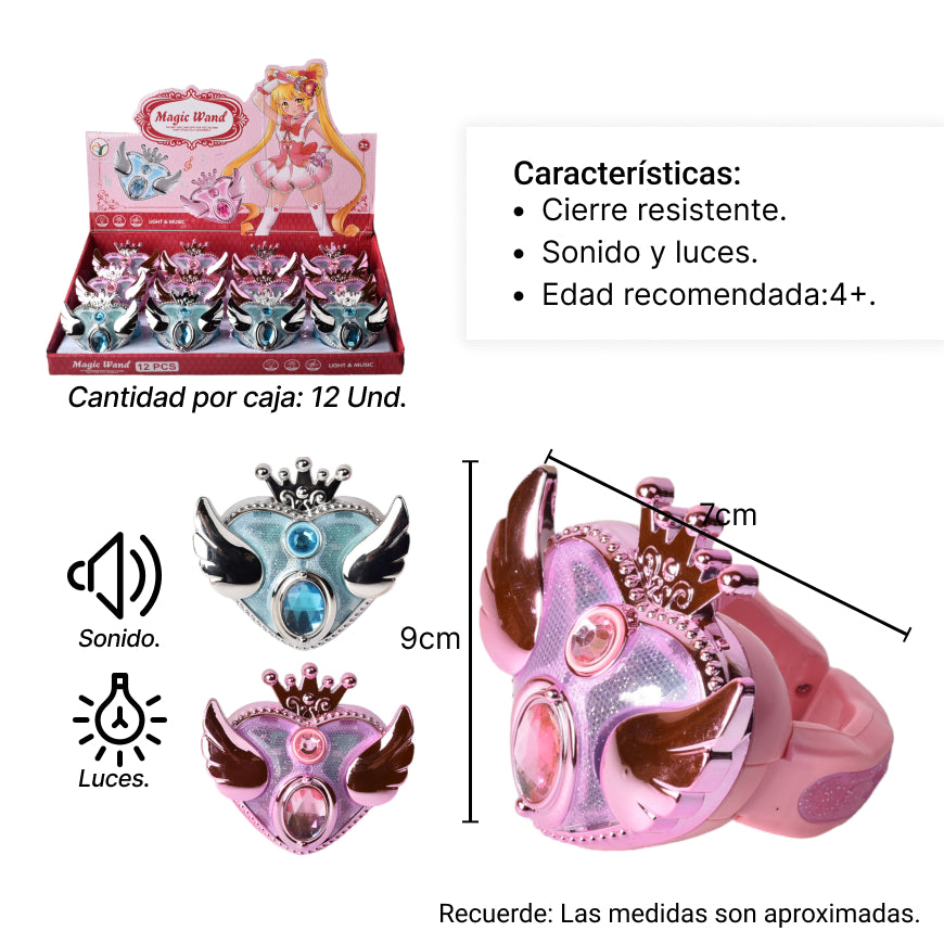 juguete manilla corazon con luces y sonido