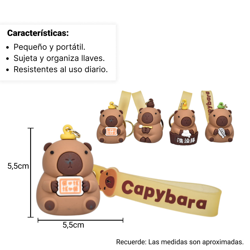 llavero silicona capybara dim:5