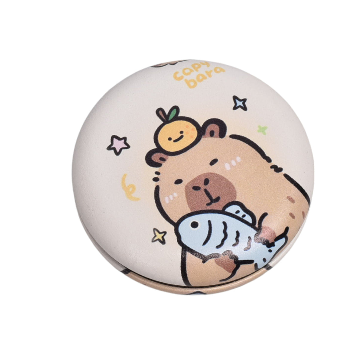 espejo redondo cartera capybara dim:7x7