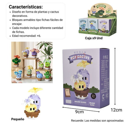 BLOQUES FICHAS ARMABLE FORMA DE PLANTAS DIM:28X14X12CM