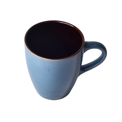 POCILLO CERAMICA CAFÉ BLANCO AZUL 300ML