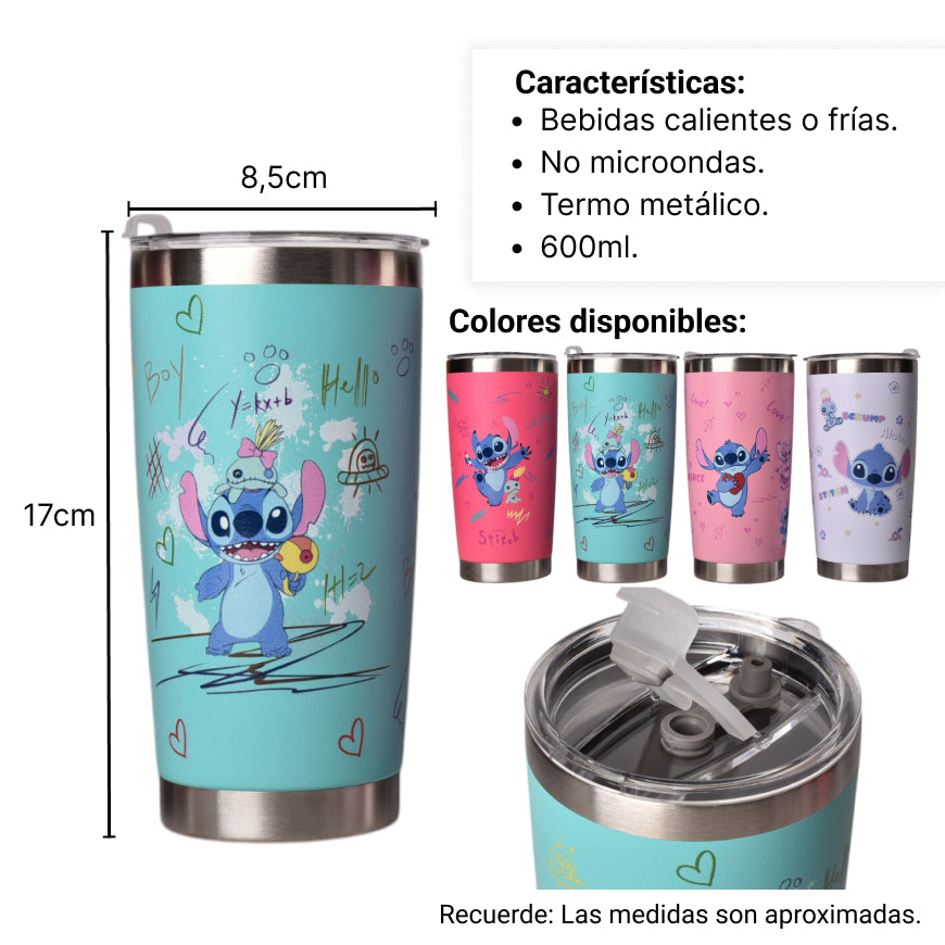termo metalico 600ml personaje