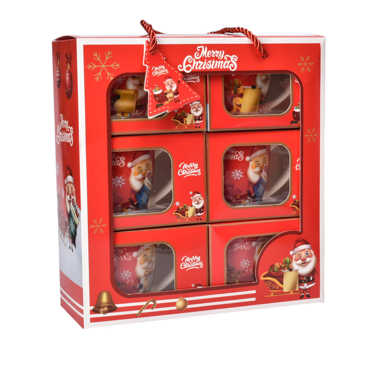 pocillo navidad ceramica con caja 210ml dim:7x7x7