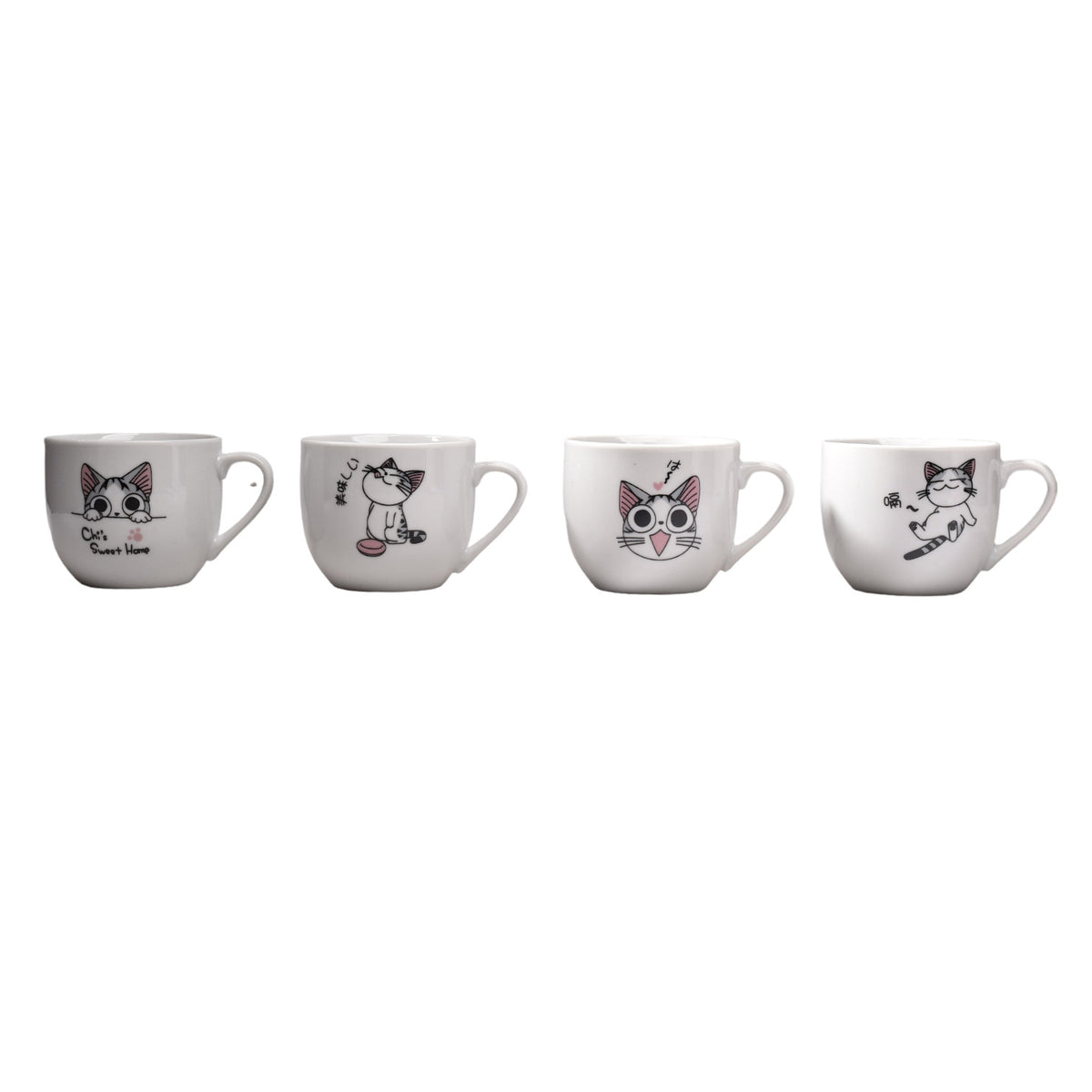 pocillo gato ceramica con cuchara dim: 7x7x6