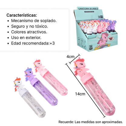 BURBUJERO PEQUEÑO FORMA DE UNICORNIO