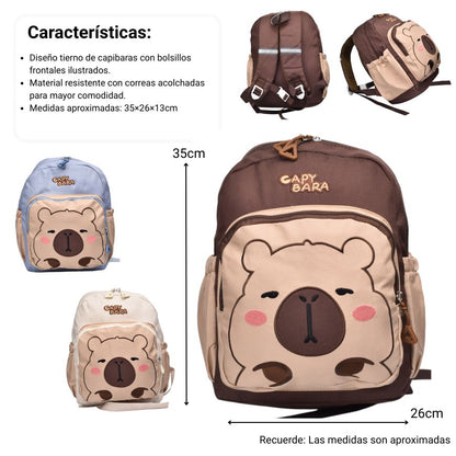 MALETA MORRAL CON LLAVERO POLIESTER CAPYBARA DIM:35X26X13
