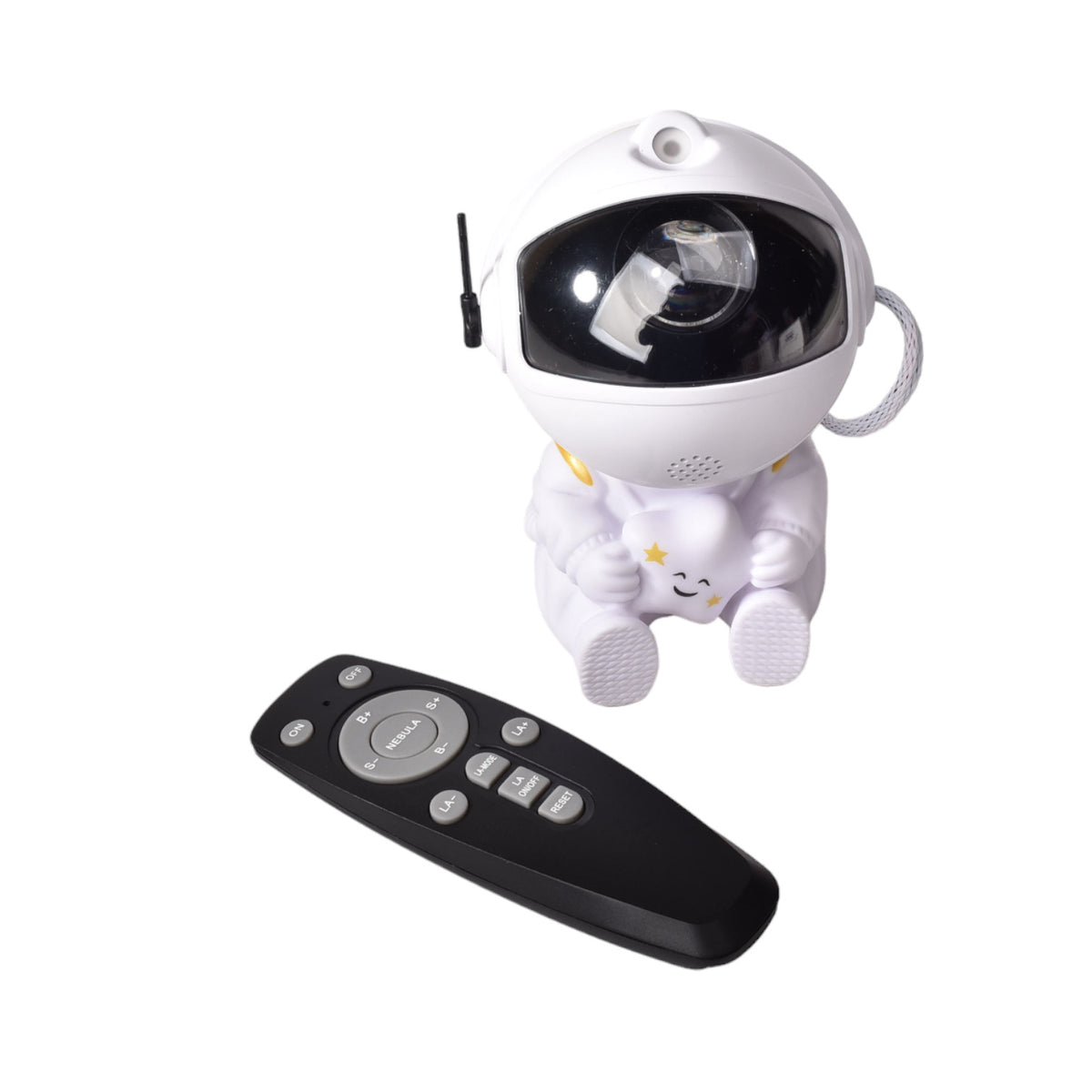 proyector con cable usb recargable forma astronauta plastico
