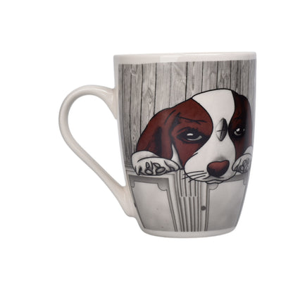MUG POCILLO CERAMICA DISEÑO DE PERROS 380ML DIM:8X8X10