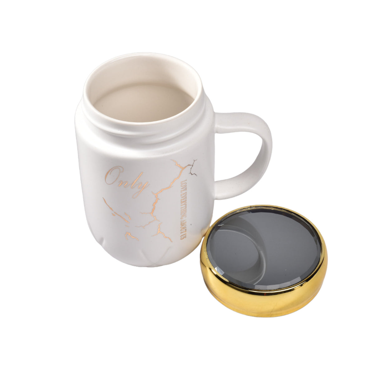 mug pocillo con tapa ceramica