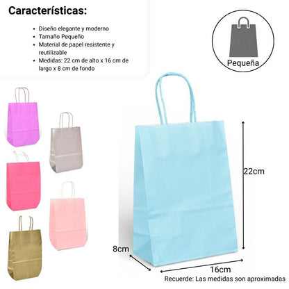 BOLSA PARA REGALO DE PAPEL  DIM:16X22X8
