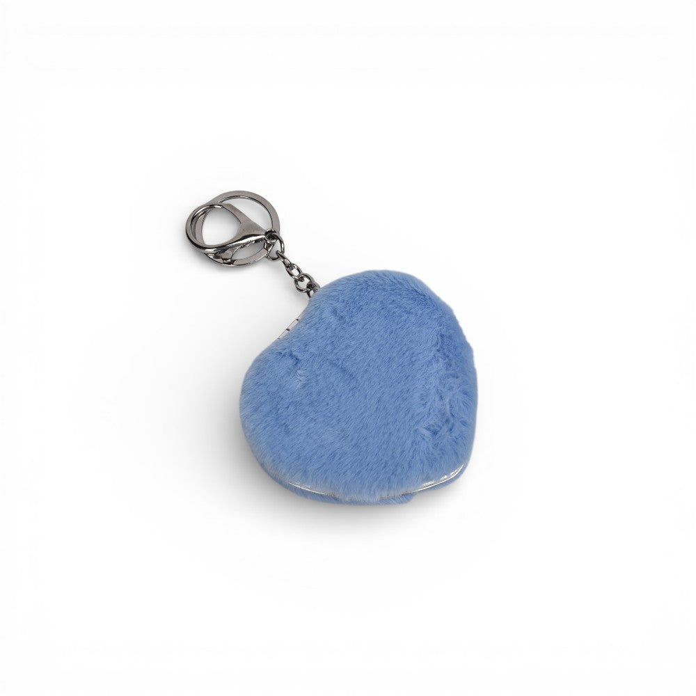 espejo corazon cartera peluche dim: 7x7x2