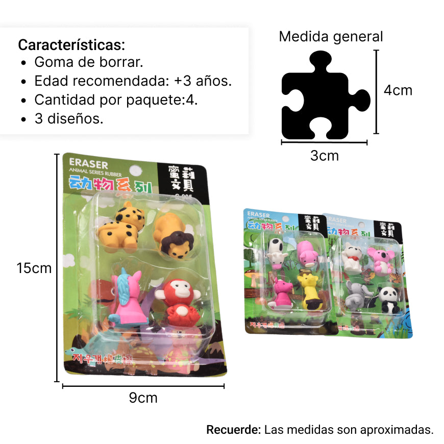 set borradores forma animales