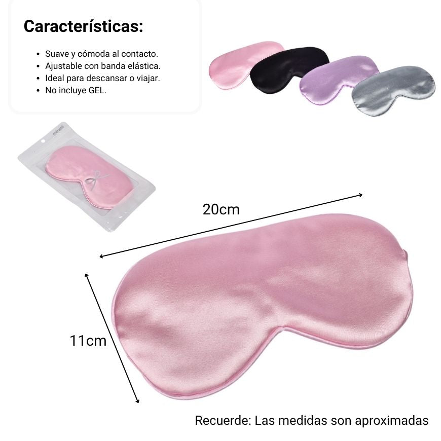 tapaojosmascara para dormir, cubre ojos y antifaz poliester dim:20x9