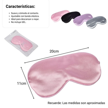 TAPAOJOSMASCARA PARA DORMIR, CUBRE OJOS Y ANTIFAZ POLIESTER DIM:20X9